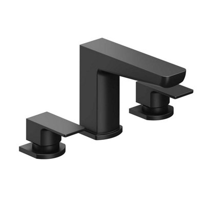 Zoia Black Deck Mounted 3 Hole Bath Filler