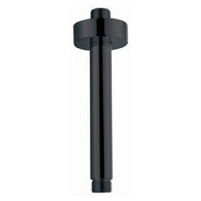 Zoia Black Round Ceiling Mounted Shower Arm
