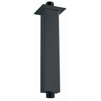 Zoia Black Square Ceiling Mounted Shower Arm