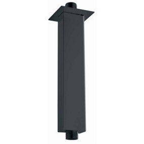 Zoia Black Square Ceiling Mounted Shower Arm