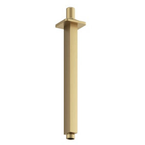 Zoia Brushed Gold Square Ceiling Mounted Shower Arm