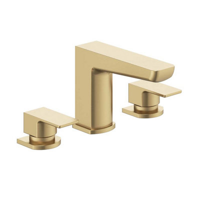 Zoia Gold Deck Mounted 3 Hole Bath Filler