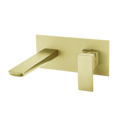 Zoia Gold Wall Mounted Mixer Basin Tap