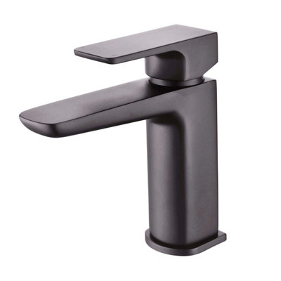 Zoia Gun Grey Basin Mono Mixer Tap with Waste