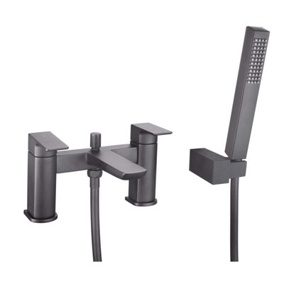 Zoia Gun Grey Bath Shower Mixer Tap