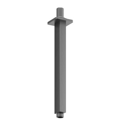 Zoia Gun Grey Square Ceiling Mounted Shower Arm