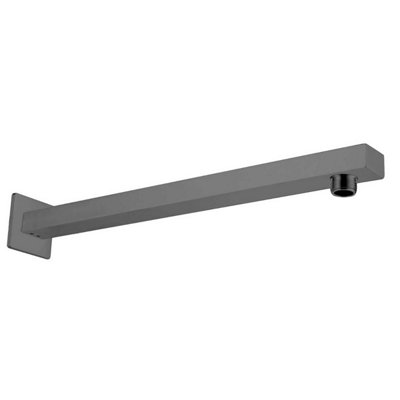 Zoia Gun Grey Square Wall Mounted Shower Arm (W)300mm