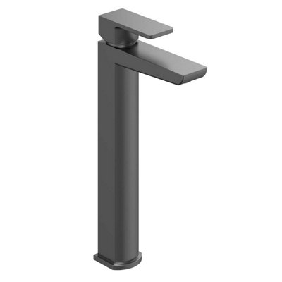 Zoia Gun Grey Tall Basin Mono Mixer Tap