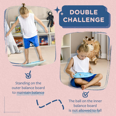 Zozimix Balance Board With Maze Game - 20" Wobble Board For Kids Sensory Training