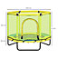 ZONEKIZ 4.6FT Kids Trampoline with Enclosure Safety Net, Hexagon Indoor Jumper