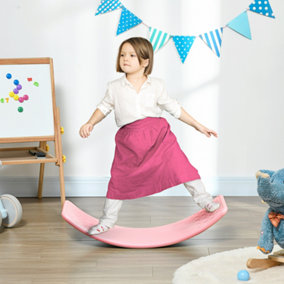 ZONEKIZ Balance Board, Kids Wobble board, Montessori Toy for 3-6 Years, Pink