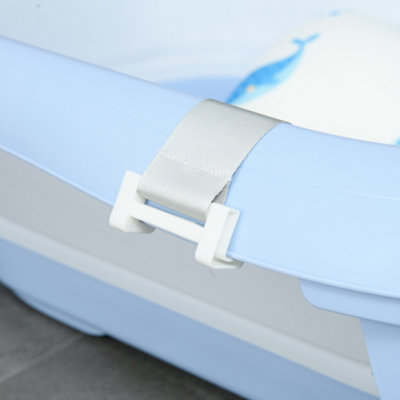 ZONEKIZ Foldable Baby Bathtub w/ Non-Slip Support Legs - 9