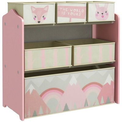 ZONEKIZ Kids Storage Units with 6 Boxes