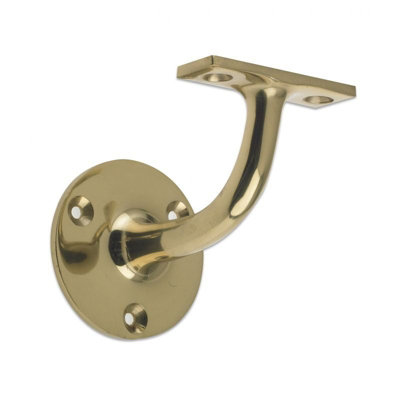 Zoo Hardware 80mm Polished Brass Staircase Handrail Bracket