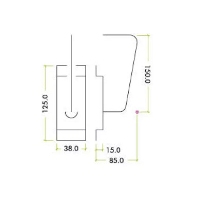 Zoo Hardware Disabled Toilet Door Handle with Indicator Lock