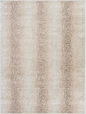 ZORINA Scandi Boho Tan Polka Dot Area Rug 120 x 170 cm