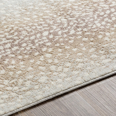 ZORINA Scandi Boho Tan Polka Dot Area Rug 140 x 200 cm