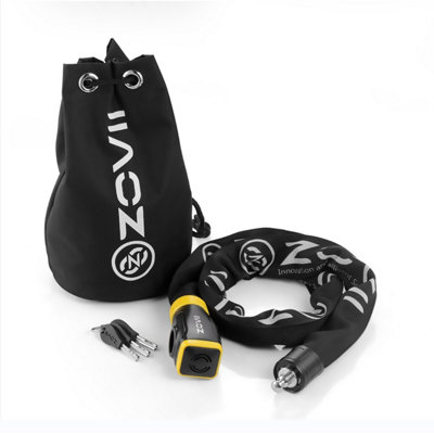 ZOVII Carbide Reinforced Stainless Steel Chain Lock 120dB Security Alarm 8mm diameter 1200mm length ZCL08-120