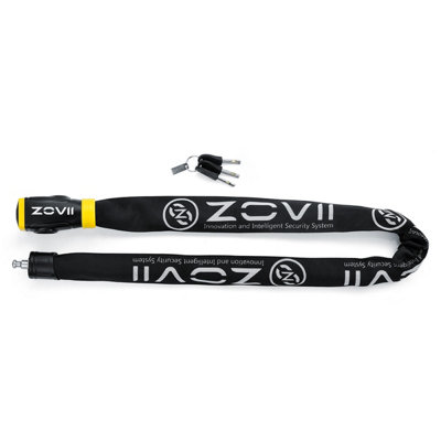ZOVII Carbide Reinforced Stainless Steel Chain Lock 120dB Security Alarm 8mm diameter 1200mm length ZCL08-120 - 4