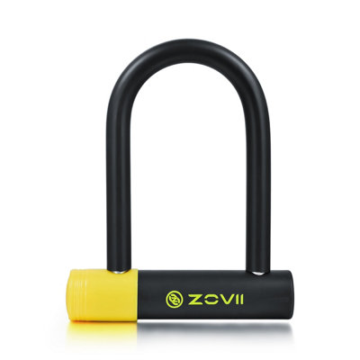 ZOVII Carbide Reinforced Stainless Steel U Lock for bike 120dB Security Alarm 14mm diameter 150mm length ZNU14-150