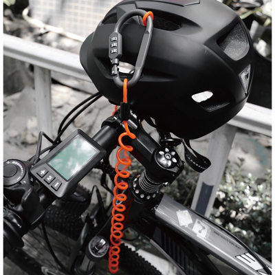 ZOVII Light Flexible Alloy Steel 3-digit Password Helmet Lock ZHEL200-FO - 7