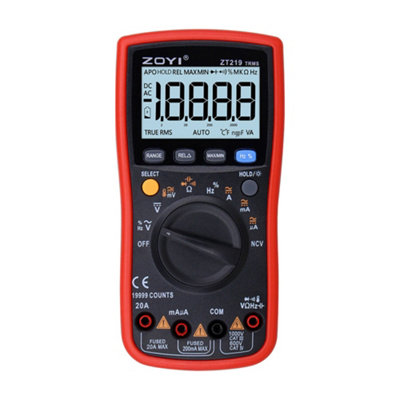 ZOYI Digital Multimeter Tester ZT-219 19999C, 20A Multi Electrical Tools Tester, Continuity Testers Diode NCV