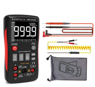 ZOYI Digital Multimeter Tester ZT-X 9999C, Multi Electrical Tester, Ammeter, Ohmmeter, Resistance, Continuity Tester