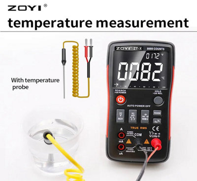 ZOYI Digital Multimeter Tester ZT-X 9999C, Multi Electrical Tester, Ammeter, Ohmmeter, Resistance, Continuity Tester