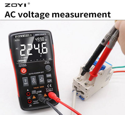 ZOYI Digital Multimeter Tester ZT-X 9999C, Multi Electrical Tester, Ammeter, Ohmmeter, Resistance, Continuity Tester