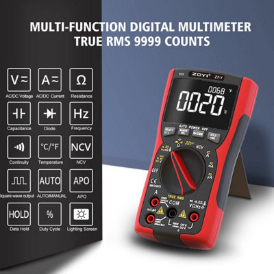 ZOYI Digital Multimeter Tester ZT-Y 9999C, 10A Multi Electrical Tester, Continuity Testers Diode NCV Anti burn