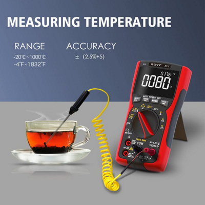 ZOYI Digital Multimeter Tester ZT-Y 9999C, 10A Multi Electrical Tester, Continuity Testers Diode NCV Anti burn