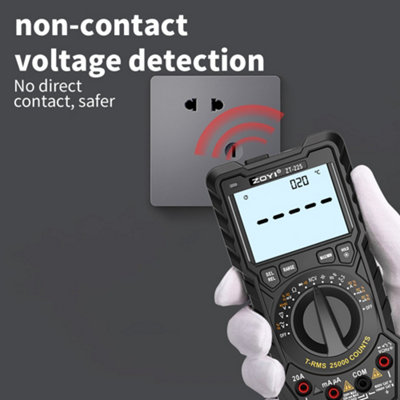 ZOYI Multimeter Professional 20A, 25000 Count, True RMS, Auto Ranging Digital Multimeter, Square Wave Output, NCV, Temperature