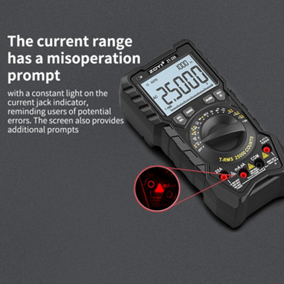 ZOYI Multimeter Professional 20A, 25000 Count, True RMS, Auto Ranging Digital Multimeter, Square Wave Output, NCV, Temperature