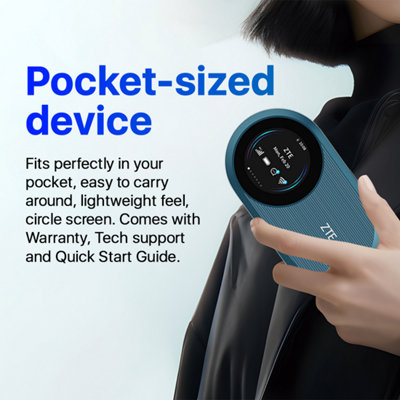 ZTE U10S Pro 4G+LTE Mobile Wi-Fi 6 Unlocked Low-Cost Portable Travel WiFi