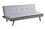 Zuma Versatile 3 Seater Fabric Padded Sofa bed, 3 Seater, Durable Hardwood Frame - Grey