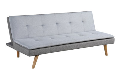 Zuma Versatile 3 Seater Fabric Padded Sofa bed, 3 Seater, Durable Hardwood Frame - Grey