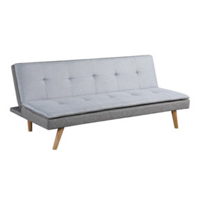 Zuma Versatile 3 Seater Fabric Padded Sofa bed, 3 Seater, Durable Hardwood Frame - Grey