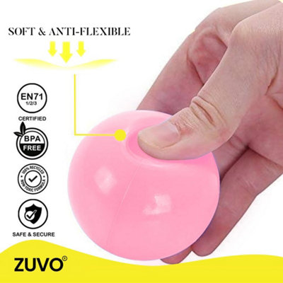 Zuvo Pink Ball Pit Balls 200 Pack for childrens - Colorful Plastic ...