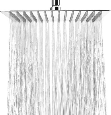 Zuvo Rainfall Shower Head 8 Inch Square 304 Stainless Steel High ...