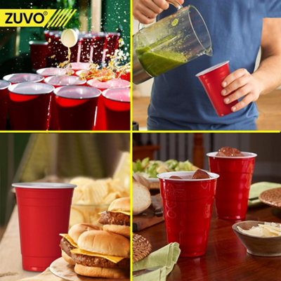 Zuvo Red Cups for Party - 16 OZ - 1000 Disposable Cups - Perfect for ...
